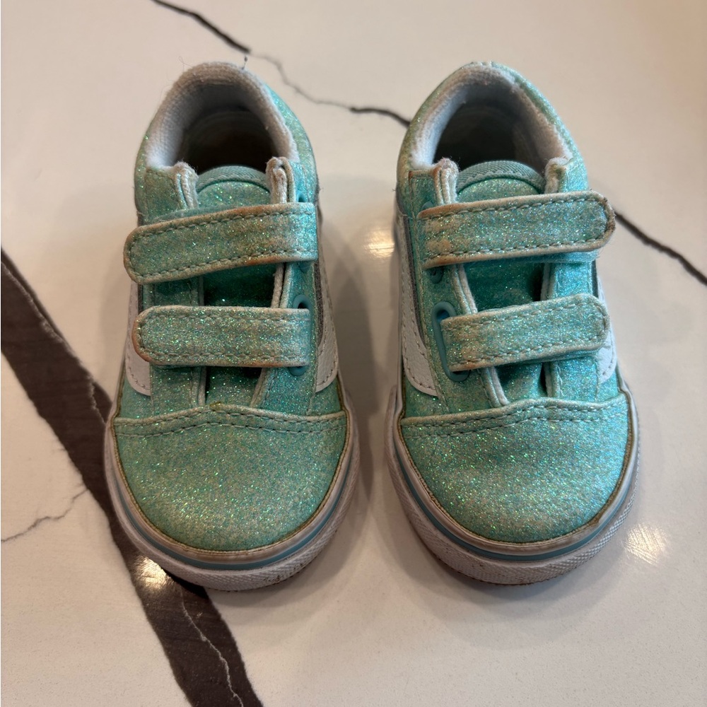 VANS | Glittery Seafoam Green Sneakers
